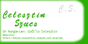 celesztin szucs business card